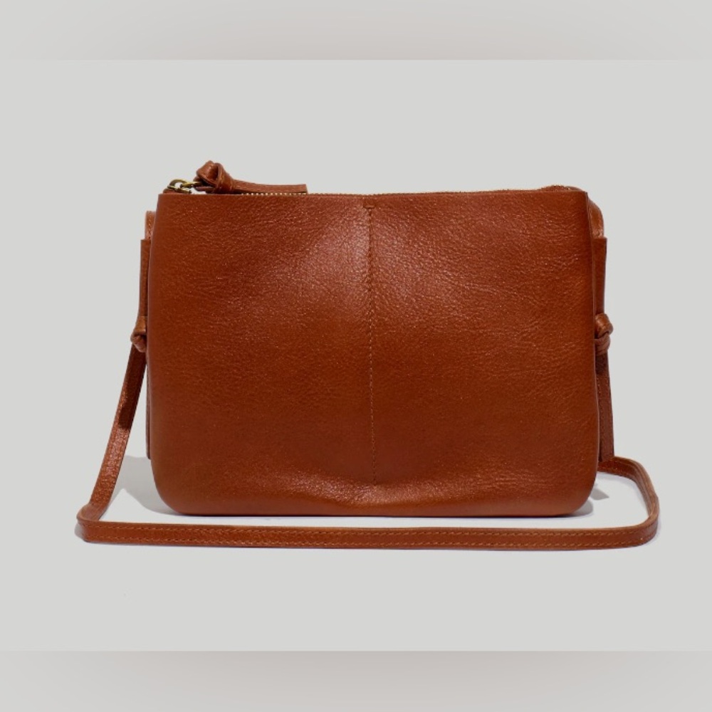 Madewell The Knotted Crossbody Bag in Tan Brown Leather